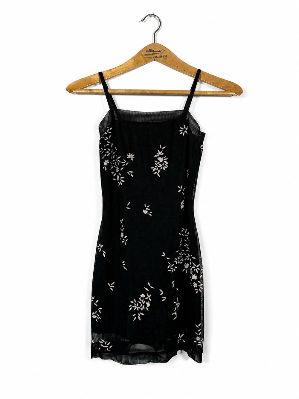 Little Black Dress Slip Midi Size M LBD Date Night 90s Vintage Y2K Sheath Classy